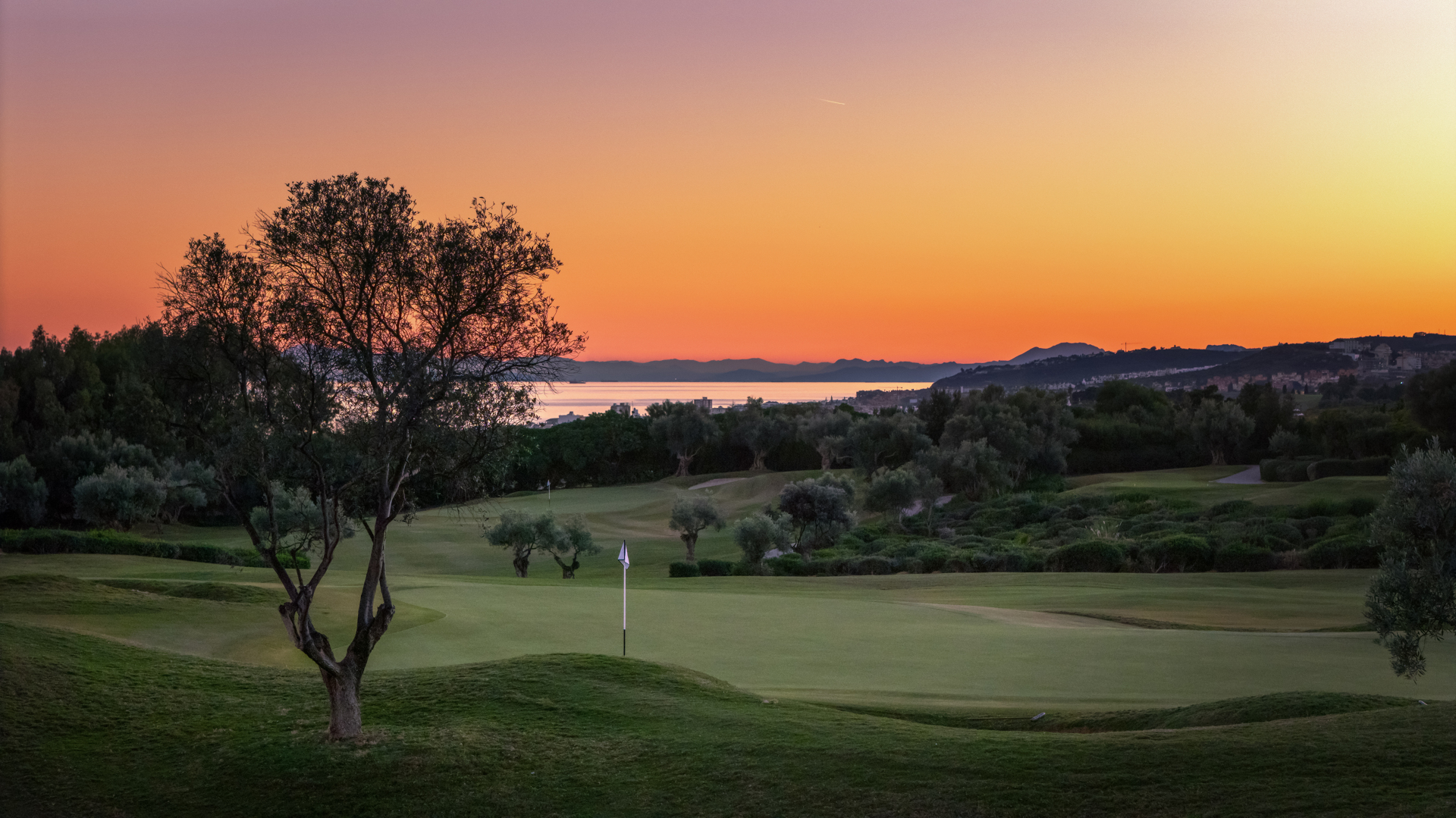 Finca Cortesin Golf Club - Sunset über dem Golfplatz